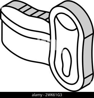 illustration vectorielle d'icône isométrique de soin de chaussure d'éponges Illustration de Vecteur
