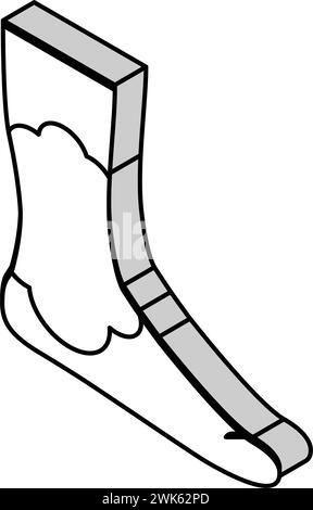 illustration vectorielle d'icône isométrique de dermatite de stase Illustration de Vecteur