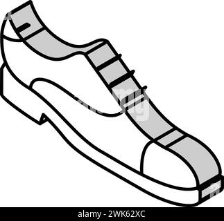 illustration vectorielle d'icône isométrique de soin de chaussure en cuir Illustration de Vecteur