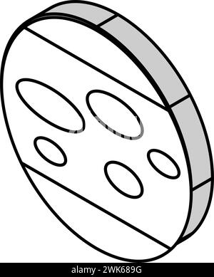 illustration vectorielle d'icône isométrique d'eczéma nummulaire Illustration de Vecteur