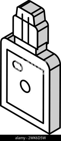 dissolvant pour illustration vectorielle d'icône isométrique de cils Illustration de Vecteur