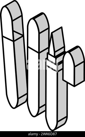 colle pour illustration vectorielle d'icône isométrique de cils Illustration de Vecteur