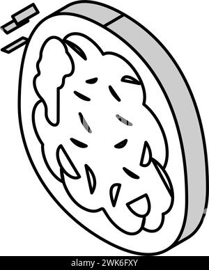 illustration vectorielle d'icône isométrique de rayons x du cerveau humain Illustration de Vecteur