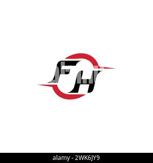 FH initial logo concept cool et élégant pour esport ou logo de jeu comme votre inspiration Illustration de Vecteur