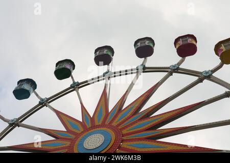 Grande roue sans personnes à Selecta, Batu. Idéal pour l'arrière-plan et le fond d'écran Banque D'Images
