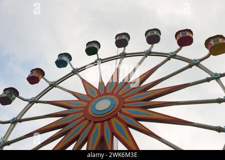 Grande roue sans personnes à Selecta, Batu. Idéal pour l'arrière-plan et le fond d'écran Banque D'Images