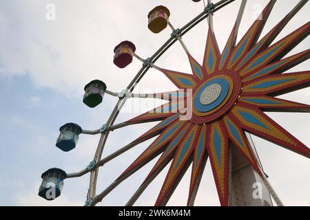 Grande roue sans personnes à Selecta, Batu. Idéal pour l'arrière-plan et le fond d'écran Banque D'Images