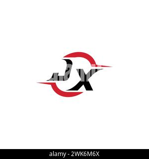 JX initial logo concept cool et élégant pour esport ou logo de jeu comme votre inspiration Illustration de Vecteur