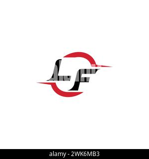 LF logo initial concept cool et élégant pour esport ou logo de jeu comme votre inspiration Illustration de Vecteur