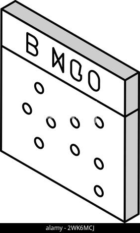 illustration vectorielle d'icône isométrique de jeu de bingo Illustration de Vecteur