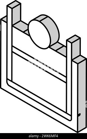 illustration vectorielle d'icône isométrique de renfort secondaire Illustration de Vecteur