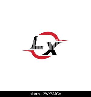 LX initial logo concept cool et élégant pour esport ou logo de jeu comme votre inspiration Illustration de Vecteur
