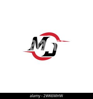 MJ initial logo concept cool et élégant pour esport ou logo de jeu comme votre inspiration Illustration de Vecteur