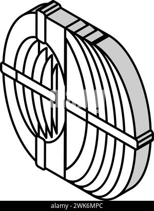 illustration vectorielle d'icône isométrique de renfort de fil Illustration de Vecteur