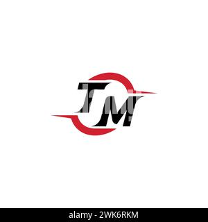 TM logo initial concept cool et élégant pour esport ou logo de jeu comme votre inspiration Illustration de Vecteur