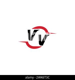 VV initial logo concept cool et élégant pour esport ou logo de jeu comme votre inspiration Illustration de Vecteur