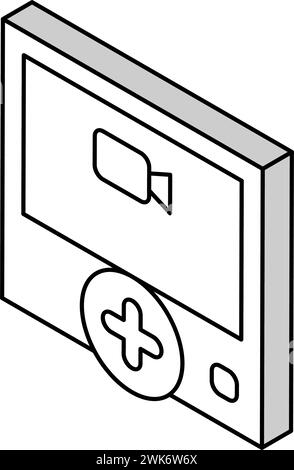 illustration vectorielle d'icône isométrique ugc de contenu vidéo Illustration de Vecteur