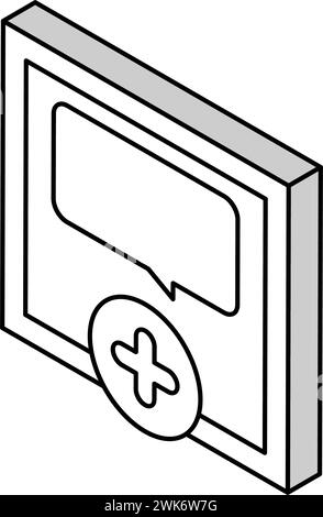 chatter avec l'illustration vectorielle d'icône isométrique ugc de l'utilisateur Illustration de Vecteur