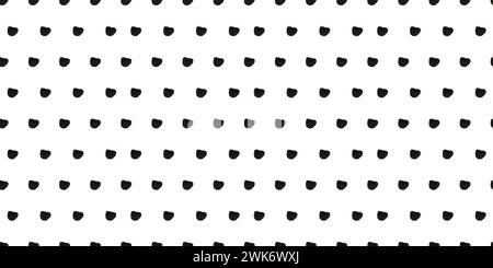 Motif à pois sans couture : illustration vectorielle avec de petits points noirs de forme libre sur un fond blanc. Texture créative de triangulaire chaotique et ronde Illustration de Vecteur