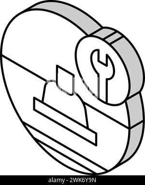 illustration vectorielle d'icône isométrique de ventilation de toit Illustration de Vecteur