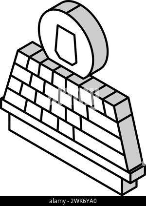 illustration vectorielle d'icône isométrique de toit de bardeaux d'asphalte Illustration de Vecteur