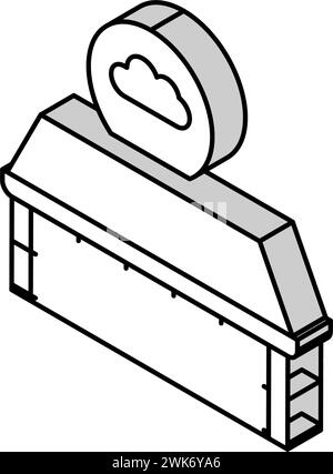 illustration vectorielle d'icône isométrique d'imperméabilisation de toit Illustration de Vecteur