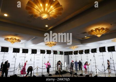 Beverly Hills, Californie, USA 18 février 2024 maquilleurs et coiffeurs GuildÕs 11e édition des MUAHS Awards au Beverly Hilton Hotel le 18 février 2024 à Beverly Hills, Californie, USA. Photo de Barry King/Alamy Live News Banque D'Images