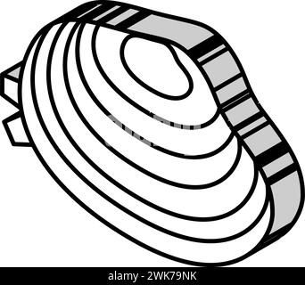 illustration vectorielle d'icône isométrique palme de manille Illustration de Vecteur