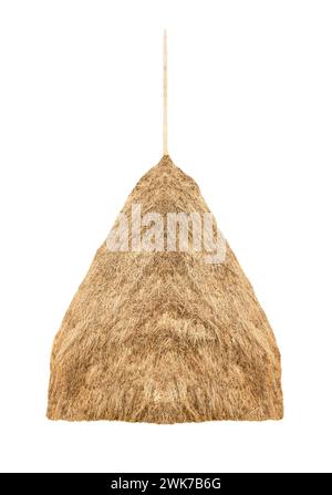 Botte de foin isolée sur fond blanc. Banque D'Images