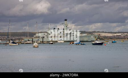 Gosport, Hampshire, Angleterre, Royaume-Uni - 01 octobre 2022 : vue sur le port de Portsmouth Banque D'Images