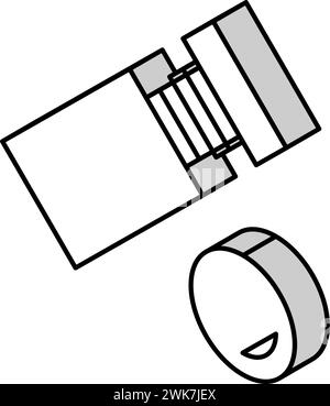 illustration vectorielle d'icône isométrique de vis d'écartement Illustration de Vecteur