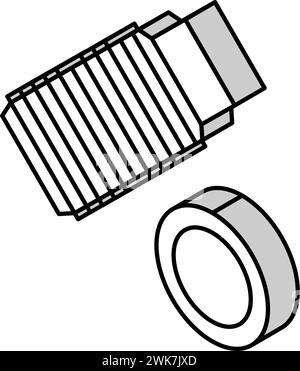 illustration vectorielle d'icône isométrique de vis de réglage Illustration de Vecteur