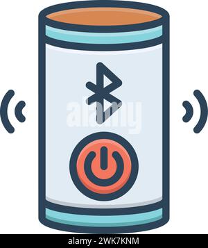 Icône activé, fonctionnement Illustration de Vecteur