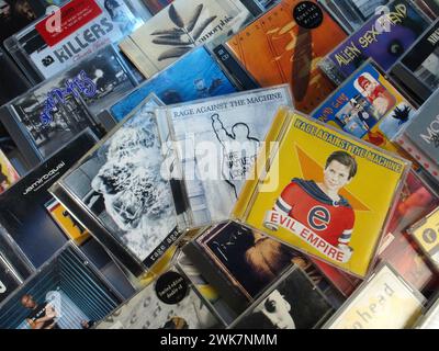Music Exhibition - Rage Against the machine album CD - Heavy metal et rap avec des influences punk rock et funk Banque D'Images