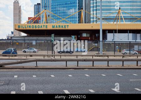 Billingsgate Market, Trafalgar Way, Londres, Royaume-Uni Banque D'Images