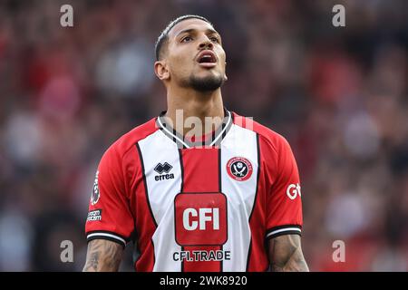 Vinicius Souza de Sheffield United réagit lors du match de premier League Sheffield United vs Brighton et Hove Albion à Bramall Lane, Sheffield, Royaume-Uni, le 18 février 2024 (photo Mark Cosgrove/News images) à Sheffield, Royaume-Uni, le 18/02/2024. (Photo Mark Cosgrove/News images/SIPA USA) Banque D'Images