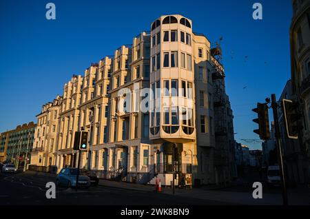 The Queens Hotel on Brighton Seafront , Sussex , Angleterre Royaume-Uni Banque D'Images