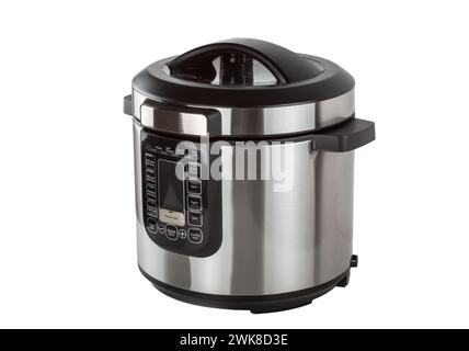 Multi cuiseur, autocuiseur isolé sur fond blanc Banque D'Images