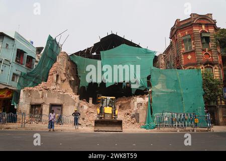 L'emblématique cinéma Elite (136 SN Banerjee Road, New Market Area), un monument cher à Kolkata, est tombé en silence depuis des années et est maintenant prêt pour lui Banque D'Images