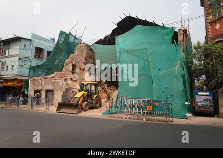 L'emblématique cinéma Elite (136 SN Banerjee Road, New Market Area), un monument cher à Kolkata, est tombé en silence depuis des années et est maintenant prêt pour lui Banque D'Images