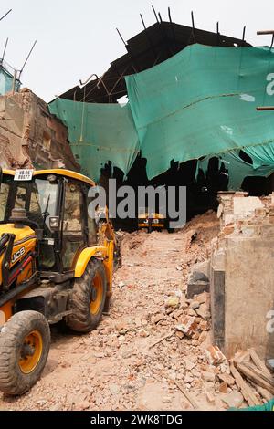 L'emblématique cinéma Elite (136 SN Banerjee Road, New Market Area), un monument cher à Kolkata, est tombé en silence depuis des années et est maintenant prêt pour lui Banque D'Images