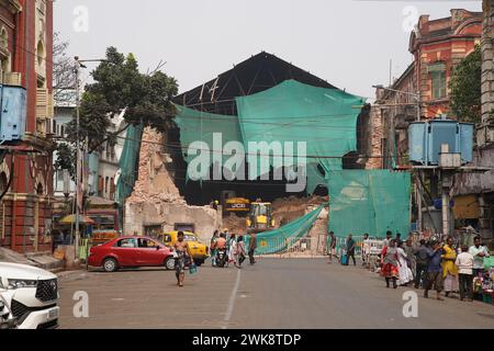 L'emblématique cinéma Elite (136 SN Banerjee Road, New Market Area), un monument cher à Kolkata, est tombé en silence depuis des années et est maintenant prêt pour lui Banque D'Images