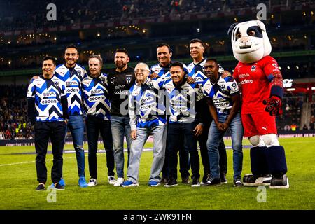 Monterrey, Mexique. 18 février 2024. MONTERREY, MEXIQUE - 18 FÉVRIER 2024 : LIGA BBVA MX Clausura 7ème tour match entre Monterrey Rayados et Toluca au Estádio BBVA. Crédit obligatoire : Toby Tande/PXImages crédit : Sipa USA/Alamy Live News Banque D'Images