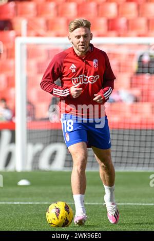 Grenade, Grenade, Espagne. 18 février 2024. Kamil Jozwiak de Granada CF lors du match de Liga entre Granada CF - UD AlmerÃ-a au stade Nuevo Los CÃrmenes le 18 février 2024 à Grenade, Espagne. (Crédit image : © José M Baldomero/Pacific Press via ZUMA Press Wire) USAGE ÉDITORIAL SEULEMENT! Non destiné à UN USAGE commercial ! Banque D'Images