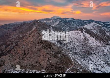 Tulove grede en hiver, montagne Velebit, Croatie Banque D'Images