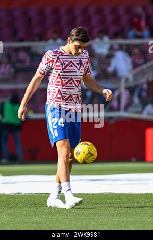 Grenade, Grenade, Espagne. 18 février 2024. Gonzalo Villar de Granada CF lors du match de Liga entre Granada CF - UD AlmerÃ-a au stade Nuevo Los CÃrmenes le 18 février 2024 à Grenade, Espagne. (Crédit image : © José M Baldomero/Pacific Press via ZUMA Press Wire) USAGE ÉDITORIAL SEULEMENT! Non destiné à UN USAGE commercial ! Banque D'Images