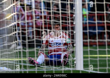 Grenade, Grenade, Espagne. 18 février 2024. Ricard SÃnchez de Granada CF lors du match de Liga entre Granada CF - UD AlmerÃ-a au stade Nuevo Los CÃrmenes le 18 février 2024 à Grenade, Espagne. (Crédit image : © José M Baldomero/Pacific Press via ZUMA Press Wire) USAGE ÉDITORIAL SEULEMENT! Non destiné à UN USAGE commercial ! Banque D'Images