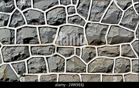 Ancien mur de pierre à Ribeirao Preto, Sao Paulo, Brésil Banque D'Images