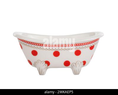 Baignoire isolé sur fond blanc Banque D'Images