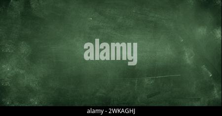 Frotté de craie sur tableau noir vert contexte Banque D'Images